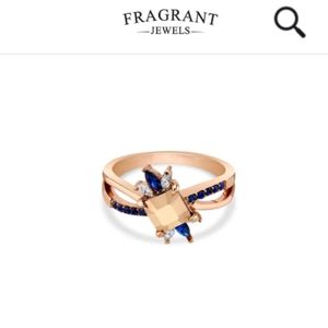 Fragrant Jewels Owl Rose gold Swarovsk ring
